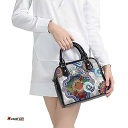 Custom NAIDOC Week 2024 North Melbourne Kangaroos Shoulder Handbag Australia Aboriginal Dot Painting DT02