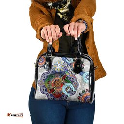Custom NAIDOC Week 2024 North Melbourne Kangaroos Shoulder Handbag Australia Aboriginal Dot Painting DT02
