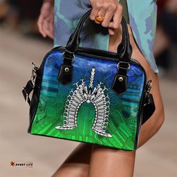 Torres Strait Islander Shoulder Handbag - Dhari Mask