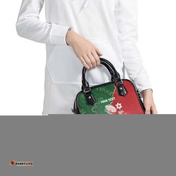 Custom Tonga And Australia Rugby Shoulder Handbag Mate Maa Tongan Ngatu Mix Kangaroos Aboriginal
