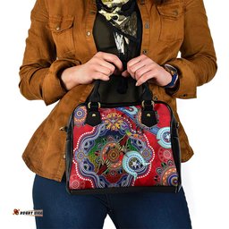 Custom NAIDOC Week 2024 Essendon Bombers Shoulder Handbag Australia Aboriginal Dot Painting DT02