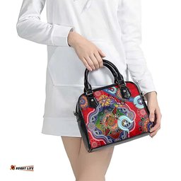 Custom NAIDOC Week 2024 Essendon Bombers Shoulder Handbag Australia Aboriginal Dot Painting DT02