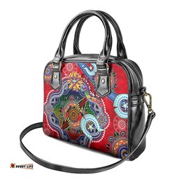 Custom NAIDOC Week 2024 Essendon Bombers Shoulder Handbag Australia Aboriginal Dot Painting DT02