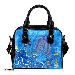 Torres Strait Personalised Shoulder Handbag - Dhari And Turtle