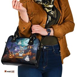 Happy Kangaboo Shoulder Handbag Kangaroo and Halloween Haunted House