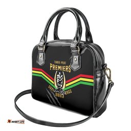 NRL Panthers Shoulder Handbag Premiers 2023 Three Peat Proud Of Our Boys Black
