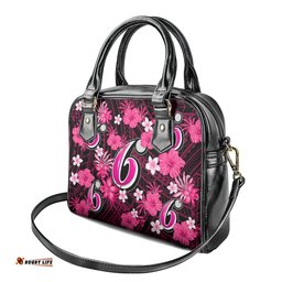Australian Sixers Cricket Shoulder Handbag Baeuty Pacific Hibiscus and Polynesian Pattern