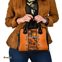Custom Perth Scorchers Cricket Shoulder Handbag Happy Australia Day Aboriginal Art