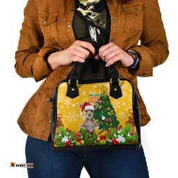 Personalised Wallabies Rugby Christmas Shoulder Handbag Merry Xmas With Australian Kangaroo