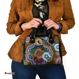 Custom NAIDOC Week 2024 Collingwood Magpies Shoulder Handbag Australia Aboriginal Dot Painting DT02