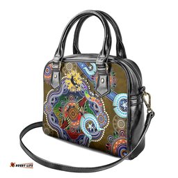 Custom NAIDOC Week 2024 Collingwood Magpies Shoulder Handbag Australia Aboriginal Dot Painting DT02