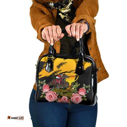 Personalised Australia Melbourne Cup Day Shoulder Handbag 2023 Horse Racing Trophy With Roses