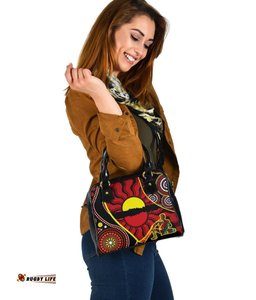 Shoulder Handbag - Australia Aboriginal Dots With Didgeridoo