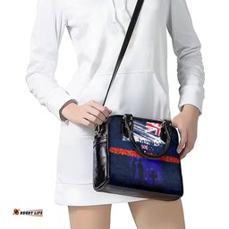 New Zealand and Australia ANZAC Day Shoulder Handbag Lest We Forget Red Poppy Flowers and Soldier