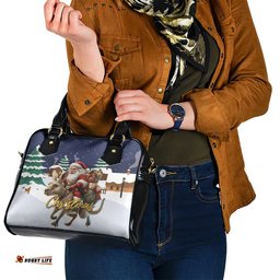Kangaroo Australia Christmas Shoulder Handbag Xmas Pattern