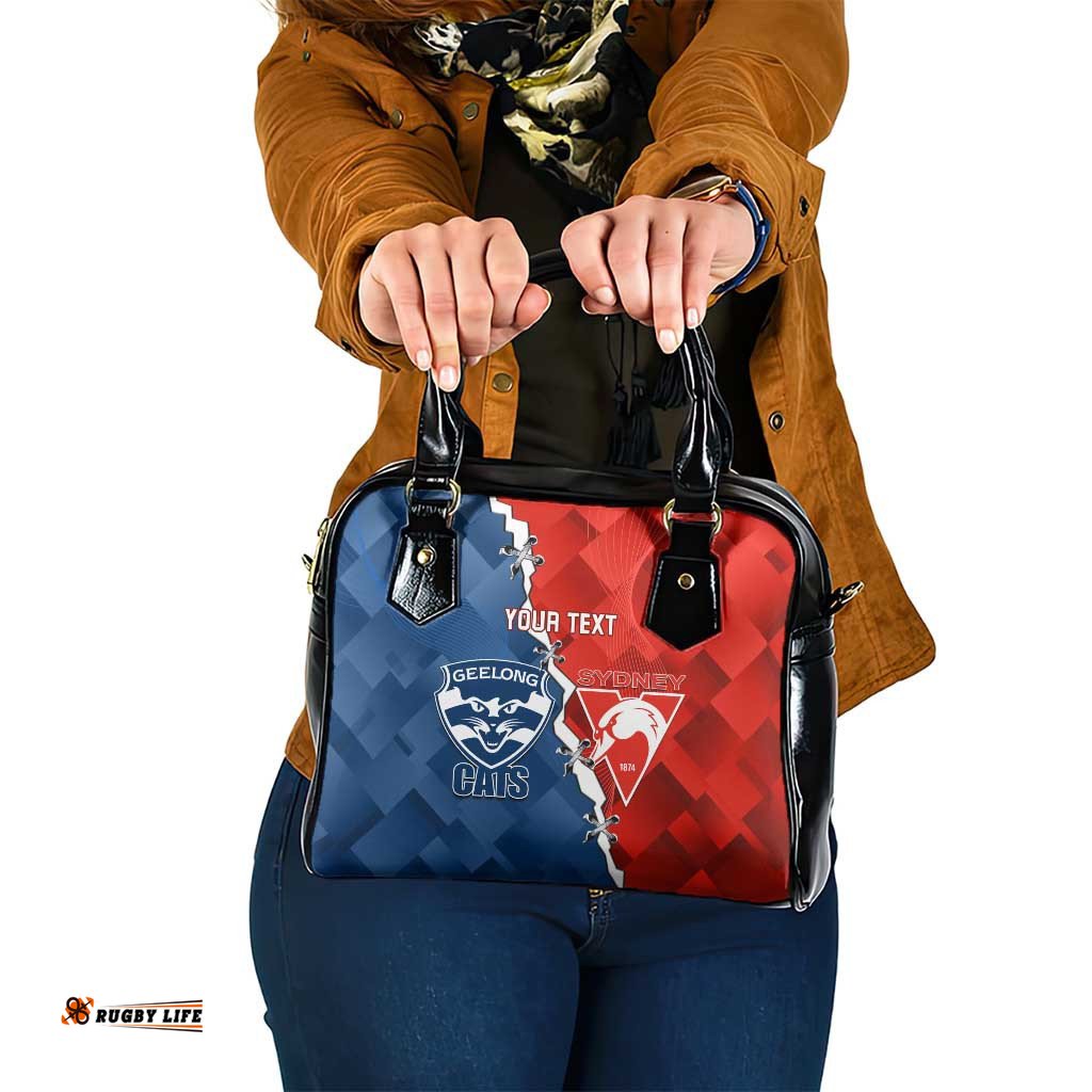 Custom Swans And Cats Football Shoulder Handbag 2024 Together Dynamic Version