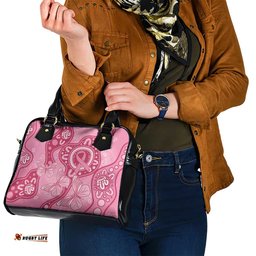 Australia Indigenous Shoulder Handbag Breast Cancer Pink Aboriginal Butterfly