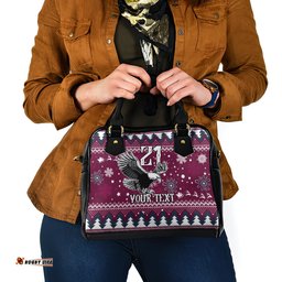 Custom Sea Eagles Rugby Shoulder Handbag Manly Boys Victory 2023 Christmas Vibe