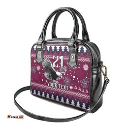 Custom Sea Eagles Rugby Shoulder Handbag Manly Boys Victory 2023 Christmas Vibe