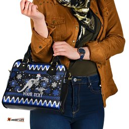 Custom North Kangaroos Football Shoulder Handbag Roos Christmas Vibe 2023