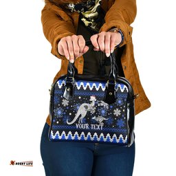 Custom North Kangaroos Football Shoulder Handbag Roos Christmas Vibe 2023