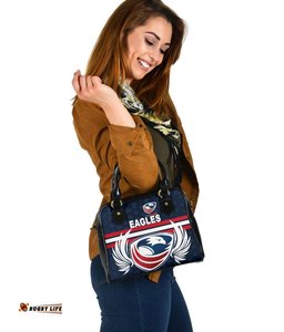 USA Rugby Shoulder Handbag Eagles Simple Style - Full Navy