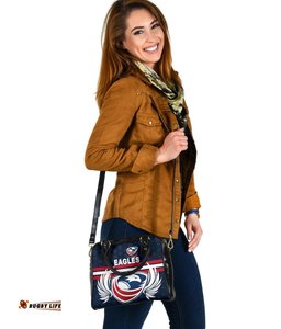 USA Rugby Shoulder Handbag Eagles Simple Style - Full Navy