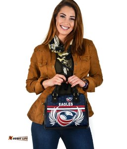 USA Rugby Shoulder Handbag Eagles Simple Style - Full Navy