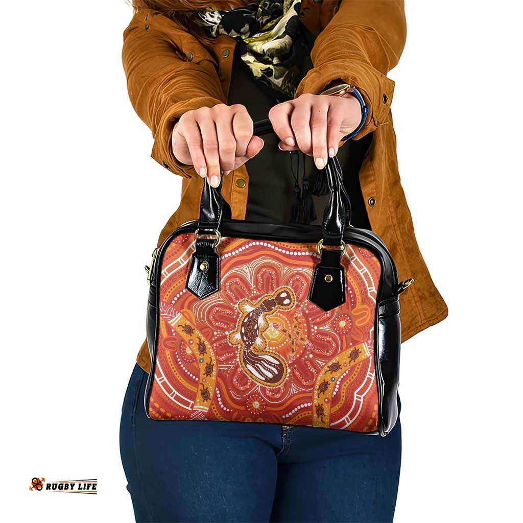Aboriginal Goanna Art Shoulder Handbag Native Australian Animals