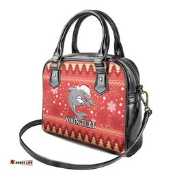 Custom Dolphins Rugby Shoulder Handbag Chirstmas Vibe 2023