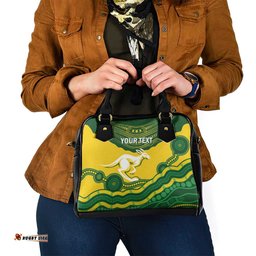 Custom Australia Hockeyroos Shoulder Handbag Aussie Kangaroo Indigenous Art