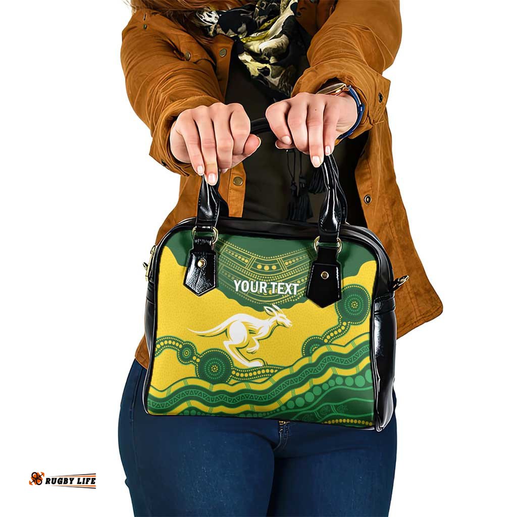 Custom Australia Hockeyroos Shoulder Handbag Aussie Kangaroo Indigenous Art