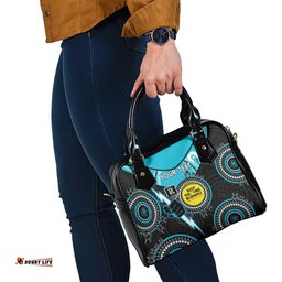 Custom AFL Power NAIDOC Week Shoulder Handbag Keep The Fire Burning Indigenous Art