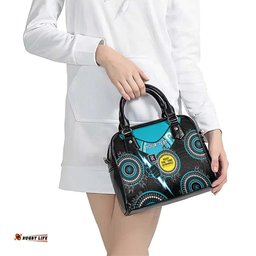 Custom AFL Power NAIDOC Week Shoulder Handbag Keep The Fire Burning Indigenous Art