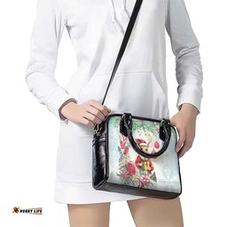 Australia Christmas Shoulder Handbag Kangaroo Santa With Aussie Flower - Watercolor