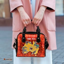 Custom Aboriginal Shoulder Handbag - Australia Map Hand Patterns Spider Web