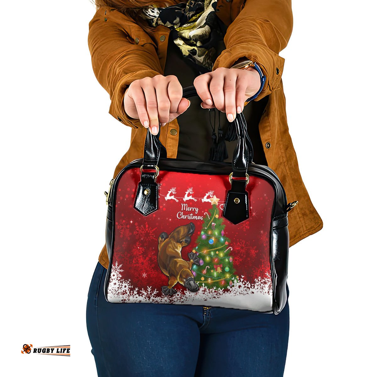 Australia Christmas Shoulder Handbag Aussie Platypus Xmas Vibes
