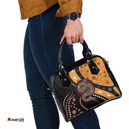 Aboriginal Snake Pattern Dot Art Shoulder Handbag TS04
