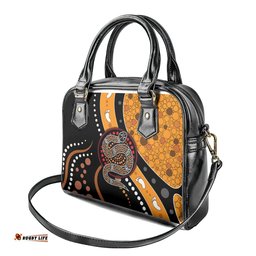 Aboriginal Snake Pattern Dot Art Shoulder Handbag TS04