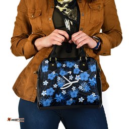 Australian Strikers Cricket Shoulder Handbag Baeuty Pacific Hibiscus and Polynesian Pattern