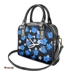 Australian Strikers Cricket Shoulder Handbag Baeuty Pacific Hibiscus and Polynesian Pattern