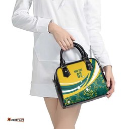 Australia 2024 Olympics Custom Shoulder Handbag Rise of the Roos Aborignal Style