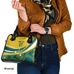 Australia 2024 Olympics Custom Shoulder Handbag Rise of the Roos Aborignal Style