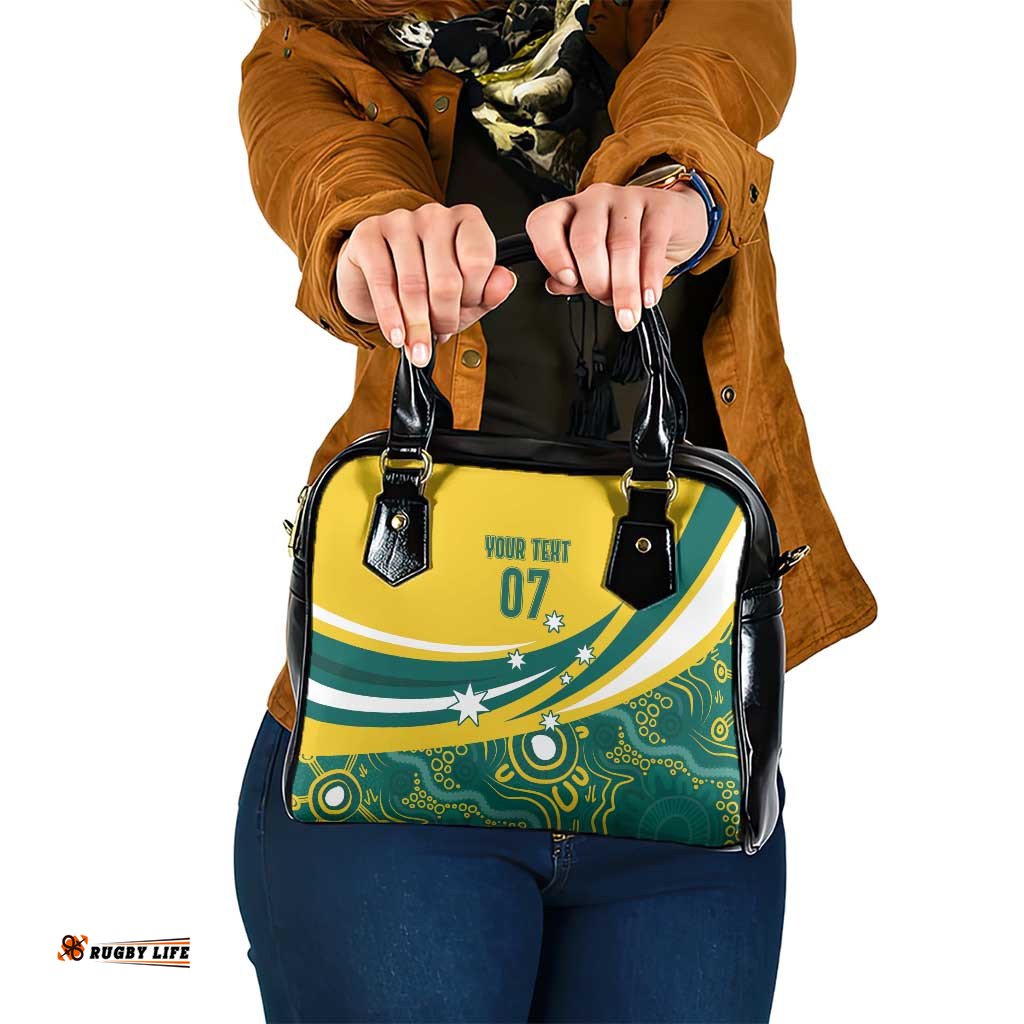 Australia 2024 Olympics Custom Shoulder Handbag Rise of the Roos Aborignal Style