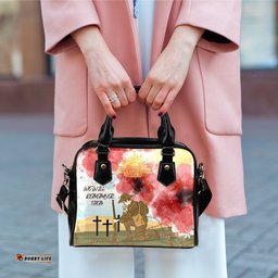Anzac Day Shoulder Handbag - We Will Remember Them