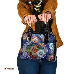 Custom NAIDOC Week 2024 Western Bulldogs Shoulder Handbag Australia Aboriginal Dot Painting DT02