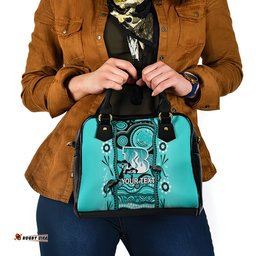 Custom Brisbane Heat Cricket Shoulder Handbag Happy Australia Day Aboriginal Art