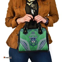Raiders Rugby Custom Shoulder Handbag With Polynesian Style
