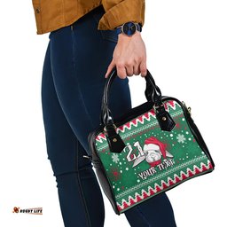 Custom Rabbitohs Rugby Shoulder Handbag Glory Glory The South 2023 Christmas Vibe Unique