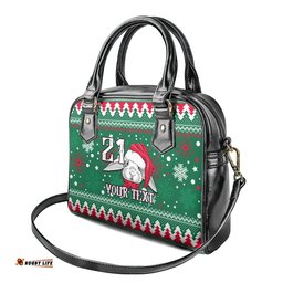 Custom Rabbitohs Rugby Shoulder Handbag Glory Glory The South 2023 Christmas Vibe Unique